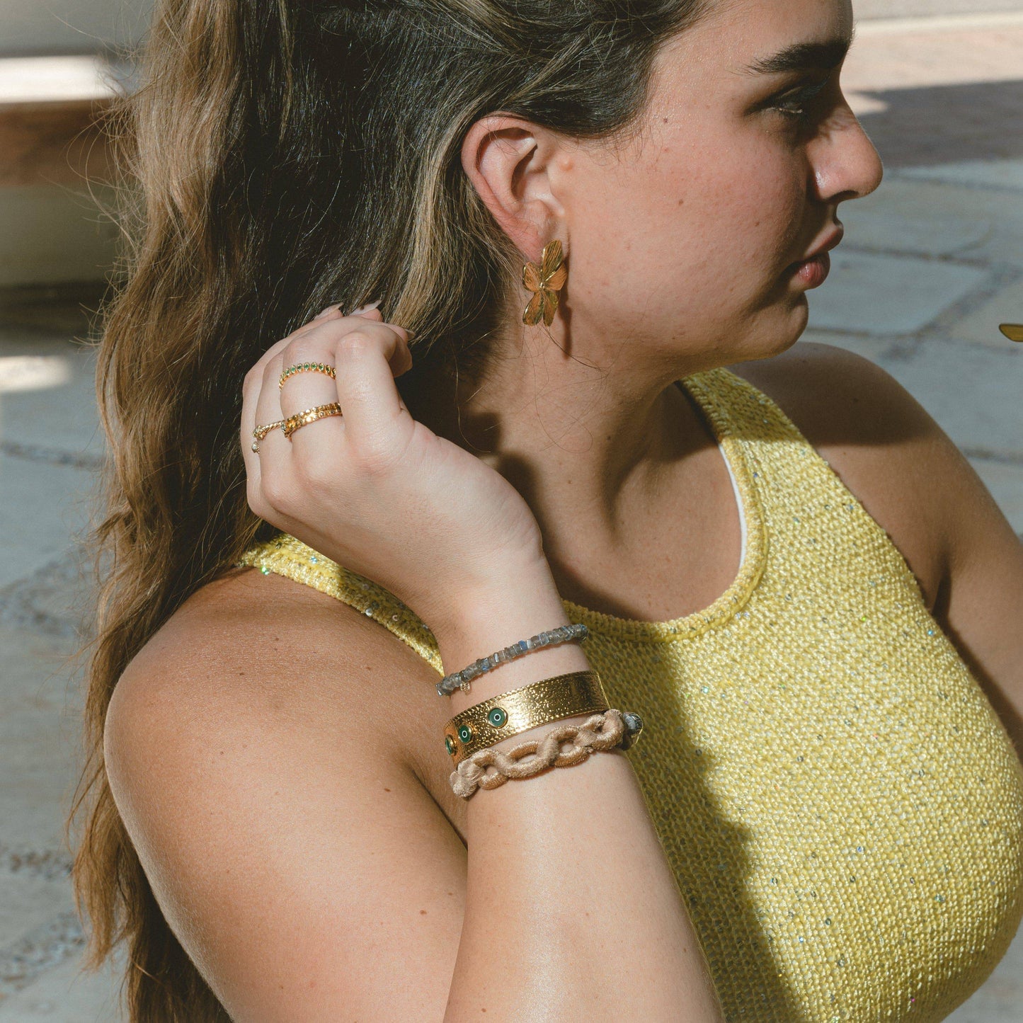 Annulette · Dune Velvet and Hammered Beads - RayahHair
