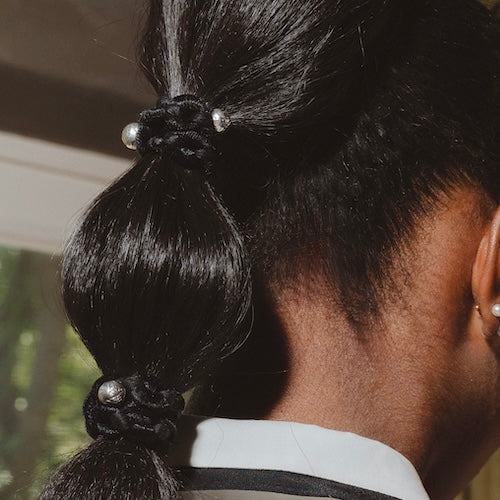 Annulette · Black Velvet and Hammered Beads - RayahHair